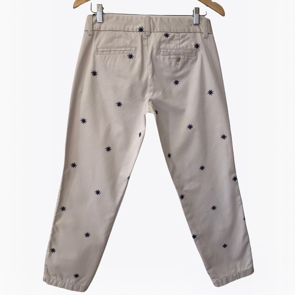 J. Crew Scout 100% Cotton Embroidered Stars Women’s Pants 0/2 - Picture 11 of 14
